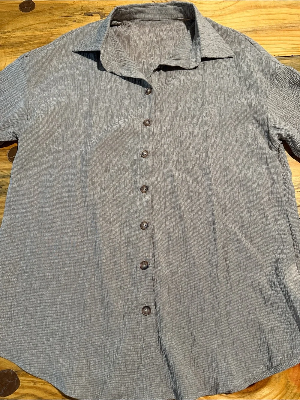Cover-Up Short and Button Up Shirt Set in Light Tan/Taupe- Women’s Medium - Picture 2 of 7